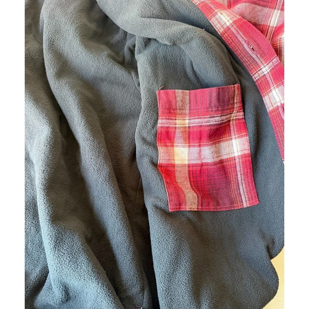 Carhartt Rugged Flex Fleece Lined Flannel Shirt Jacket Men's L Plaid NWT